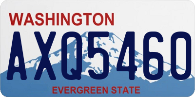 WA license plate AXQ5460