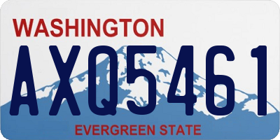 WA license plate AXQ5461