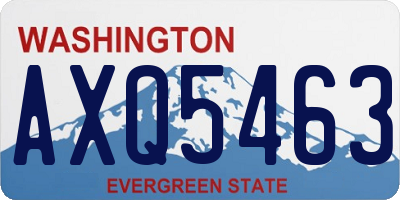 WA license plate AXQ5463