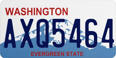 WA license plate AXQ5464