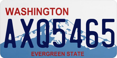 WA license plate AXQ5465