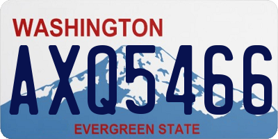 WA license plate AXQ5466