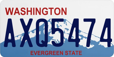 WA license plate AXQ5474