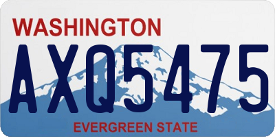 WA license plate AXQ5475
