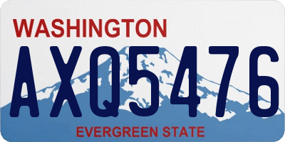 WA license plate AXQ5476