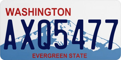 WA license plate AXQ5477