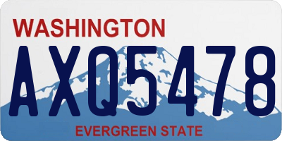 WA license plate AXQ5478