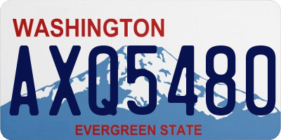 WA license plate AXQ5480