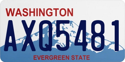 WA license plate AXQ5481