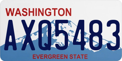WA license plate AXQ5483