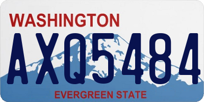 WA license plate AXQ5484