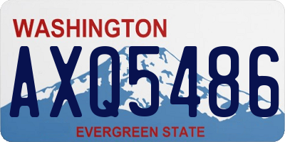 WA license plate AXQ5486