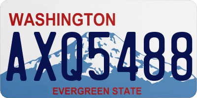 WA license plate AXQ5488
