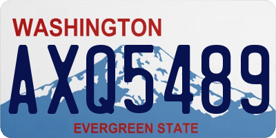 WA license plate AXQ5489