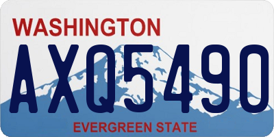 WA license plate AXQ5490