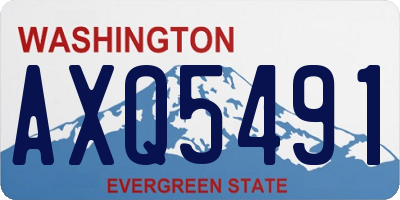 WA license plate AXQ5491