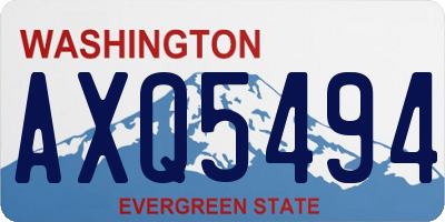 WA license plate AXQ5494