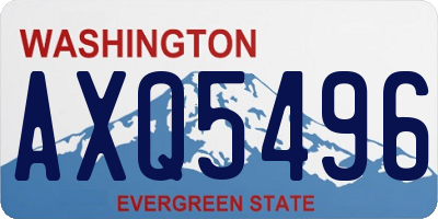 WA license plate AXQ5496