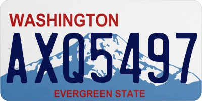 WA license plate AXQ5497