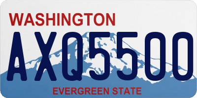 WA license plate AXQ5500