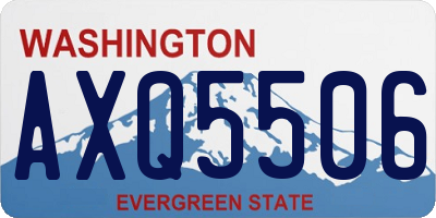 WA license plate AXQ5506