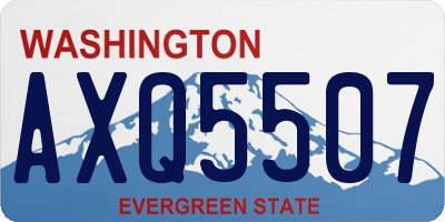 WA license plate AXQ5507