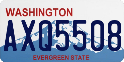 WA license plate AXQ5508