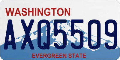 WA license plate AXQ5509
