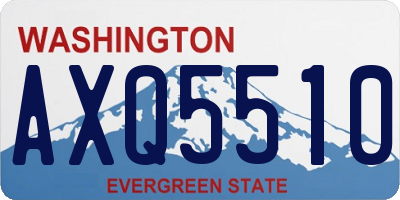 WA license plate AXQ5510