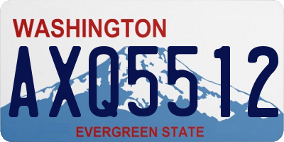 WA license plate AXQ5512