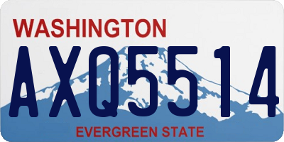WA license plate AXQ5514