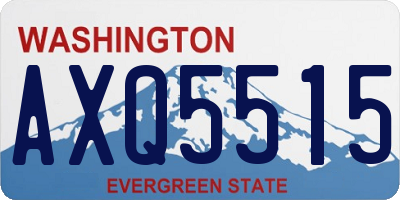 WA license plate AXQ5515