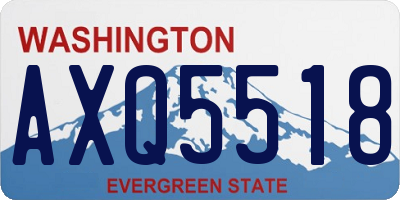WA license plate AXQ5518
