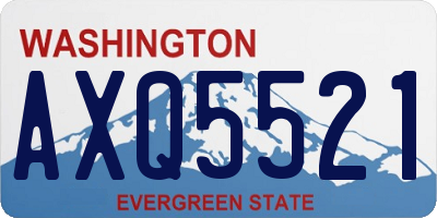 WA license plate AXQ5521