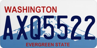 WA license plate AXQ5522