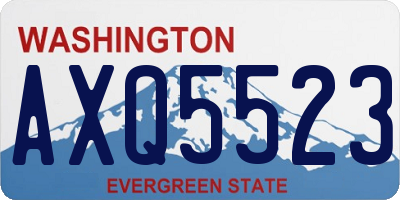 WA license plate AXQ5523