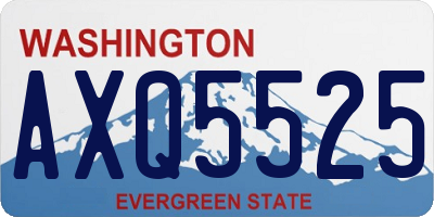 WA license plate AXQ5525