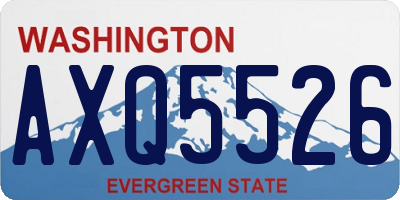 WA license plate AXQ5526