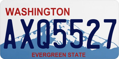 WA license plate AXQ5527