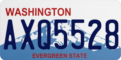 WA license plate AXQ5528