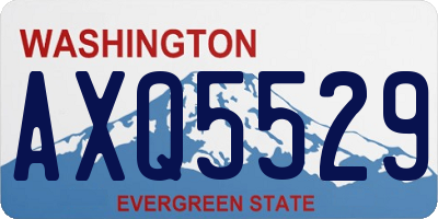 WA license plate AXQ5529