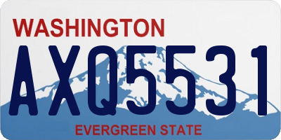 WA license plate AXQ5531