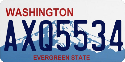 WA license plate AXQ5534