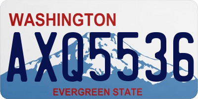 WA license plate AXQ5536