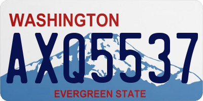 WA license plate AXQ5537
