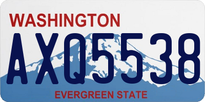 WA license plate AXQ5538