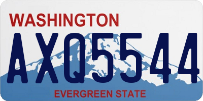 WA license plate AXQ5544