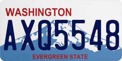 WA license plate AXQ5548