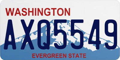 WA license plate AXQ5549