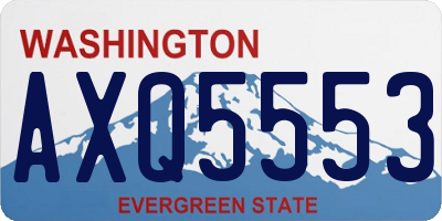 WA license plate AXQ5553